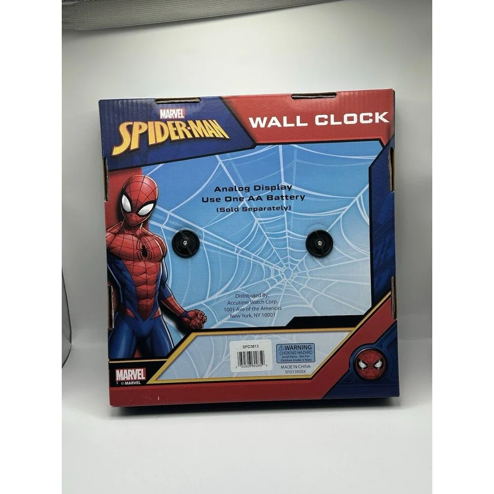 Marvel Spider-Man Wall Clock Official Licensed Analog Kids Bedroom Decor